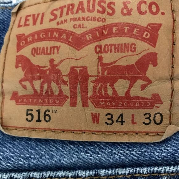 Levis 516 Jeans Men's DenimSize 34 x 30 - Picture 4 of 5